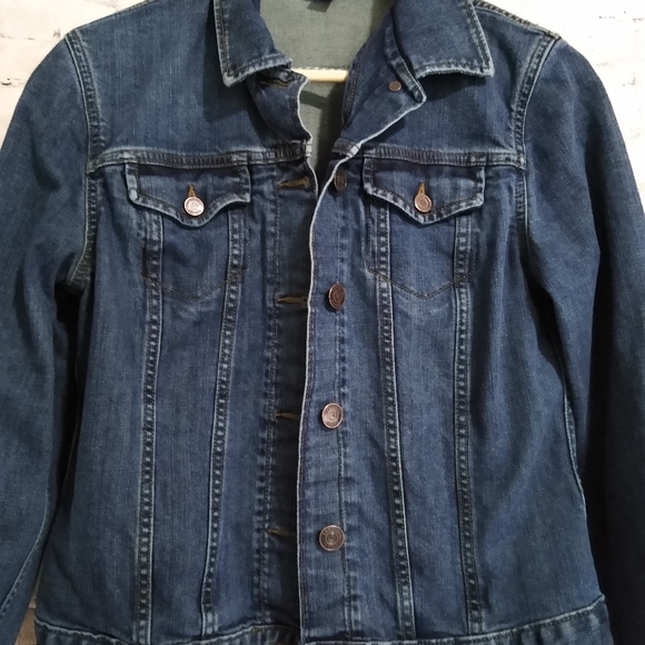 Lands End Denim Jacket Small - Picture 3 of 5